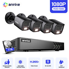 ANNKE 1080P CCTV System Color Night Camera 5MP 8CH H.265+ DVR 24/7 Recorder 1TB