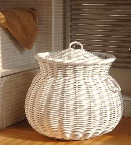 Wicker laundry basket ali - basket, ba