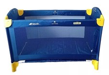 Hauck Sleep n Play 2in1 Travel Cot, Play Pen Blue & Yellow With Carry Bag 