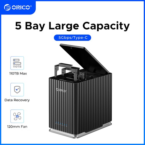 Orico 5bay type - type-c, sata