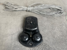 Vintage GPO telephone double wall bell with cable