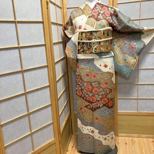 8076 japanese kimono vintage - 8076#,