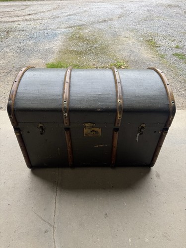 Antique domed lid travel - domed,