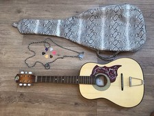 VINTAGE 1950/60’S KAY 101 ACOUSTIC GUITAR WITH FAUX SNAKESKIN GIG BAG EXC.COND :