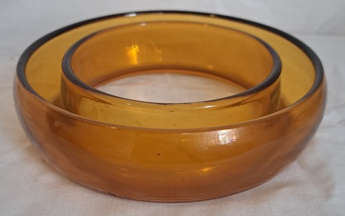 Sowerby amber pressed - pressed, glass