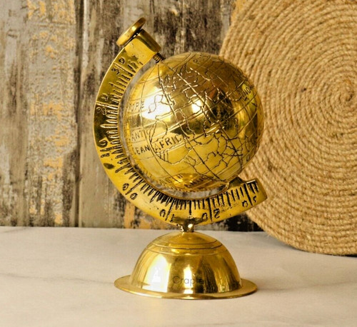 Antique brass globe - brass, sphere