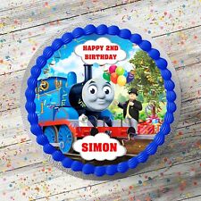 Thomas The Tank Engine Personalised 7.5" Round Edible Cake Topper Decoration