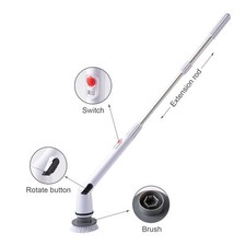 Cordless Electric Spin Scrubber Power Brush Bath Tub Brush Adjustable Extension