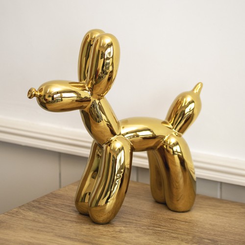 Gold balloon dog ornament - dog,
