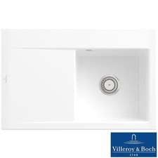 Villeroy & Boch Subway Style 45 Flat 1.0 Bowl Ceramic Kitchen Sink - No Waste