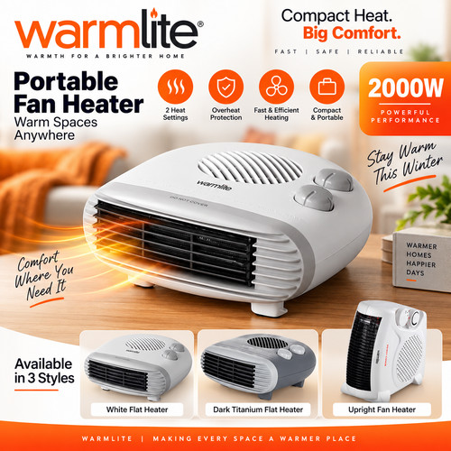 Fan heater with heat - with, 2