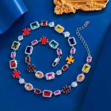 Silver Plated CZ Rainbow