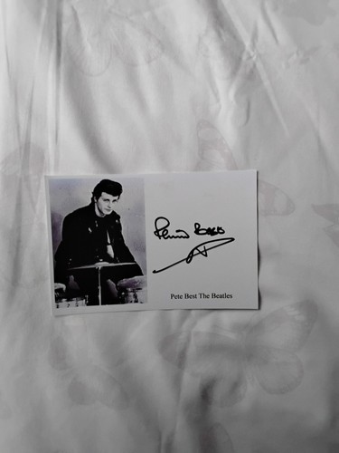 Pete best signed 6x4 - best,