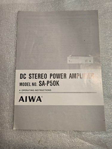Aiwa p50k manual for - ,