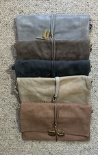 Suede Handbag With Detachable