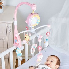 Baby Musical Crib Bed Bell Cot