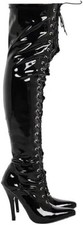 Women's Thigh High Heel Boots over the Knee Faux Leather Stiletto Heels ,sleek