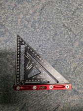 Martinez Tools 2-in-1 Rapid Square Aluminum Blade Metric, Red Heel. 7in