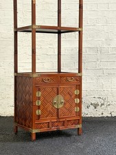 Beautiful Little Bamboo & Brass Etagere, China Circa 1920