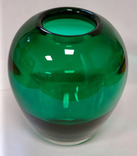 Whitefriars Green Ovoid Vase