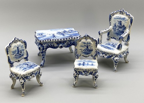 Four dutch delft - dutch, miniature