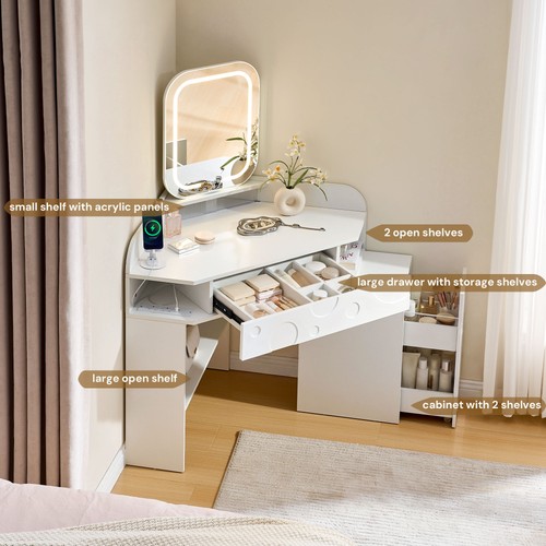 Corner dressing table led - corner,