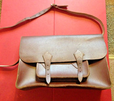 Vintage CHOSSY Chestnut Brown Genuine Leather Satchel