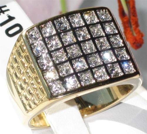 Mens gold ring - , signet