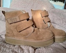  UGG Neumel Platform Double Strap Women's Ankle Boots Chestnut 1130554 Size 7