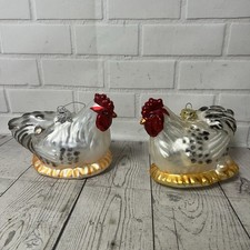 Vintage Glass Blown Hen On