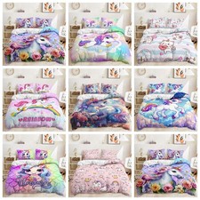 Purple Flower Unicorn Rainbow