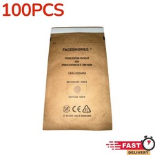 Nail Sterilizer Manicure Bag 100PCS Kraft Bags Heat Sterilization Disinfection