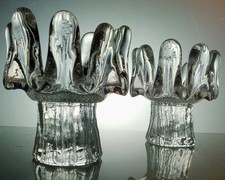 Kosta Boda 'Sunflower', Scandinavian Glass Candle Tealight Holders | Goran Warff