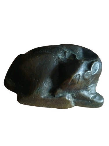Vintage solid brass - brass, fawn