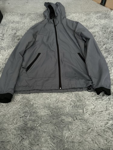 Grey rain jacket - jacket, medium