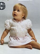 Sirdar 3440 Knitting Baby Girls Ballet Style Wrap Crossover Cardigan DK 18-22"