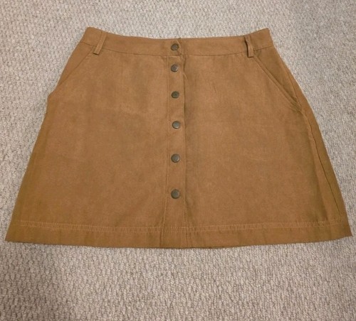 Womens soft suede mini skirt - womens,