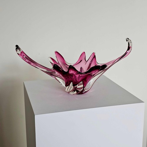 Pink murano glass - splash, vase