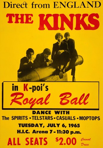 The kinks 1965 concert poster - the,