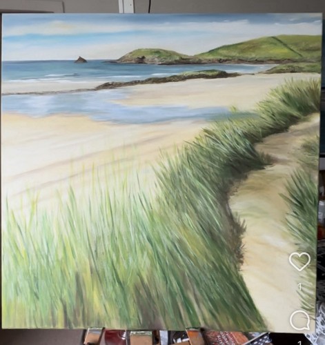 Original acrylic seascape - seascape, –