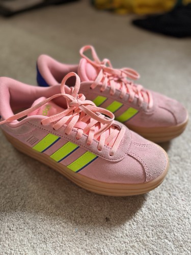 Adidas pink and green sneakers - pink,