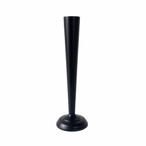 Black metal vase minimalist - metal,