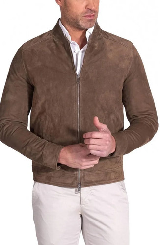 Suede cafe racer - suede, leather