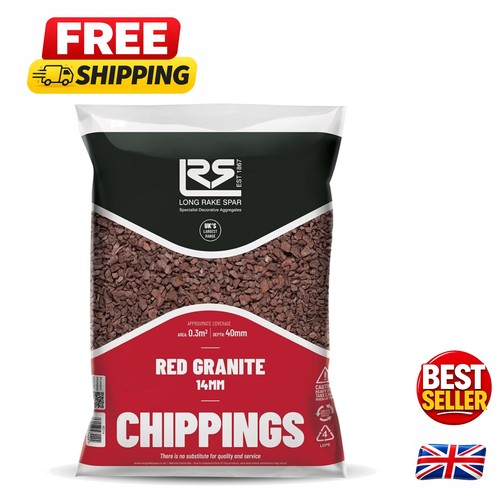 20kg red granite chippings - chippings, |