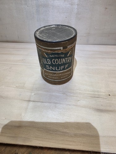 Old country snuff tin - tin, empty