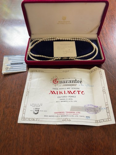 Vintage mikimoto double strand - mikimoto,