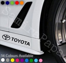 2 x Toyota Side Skirt Bumper  Door Decals Set of 2 Vinyl Stickers.