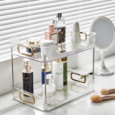 2-3 Tiers Cosmetic Storage Box Clear Rack Makeup Organizer Perfume Display Stand