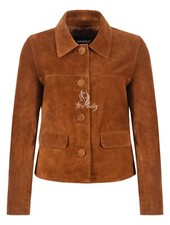 Woman’s Box Buttons Tan