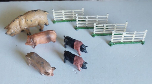 Lot antique farm animal all - animal,